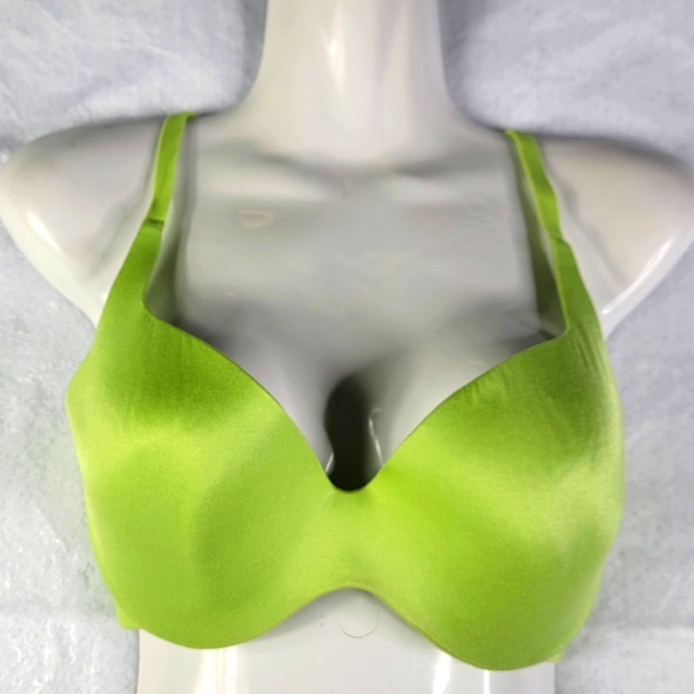 38C Victoria's Secret Womens Lime Green Lined Demi Bra Underwire Back Closure